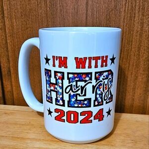 Coffee Mug, MugsBySandy I'm with her, Harris,  15 oz